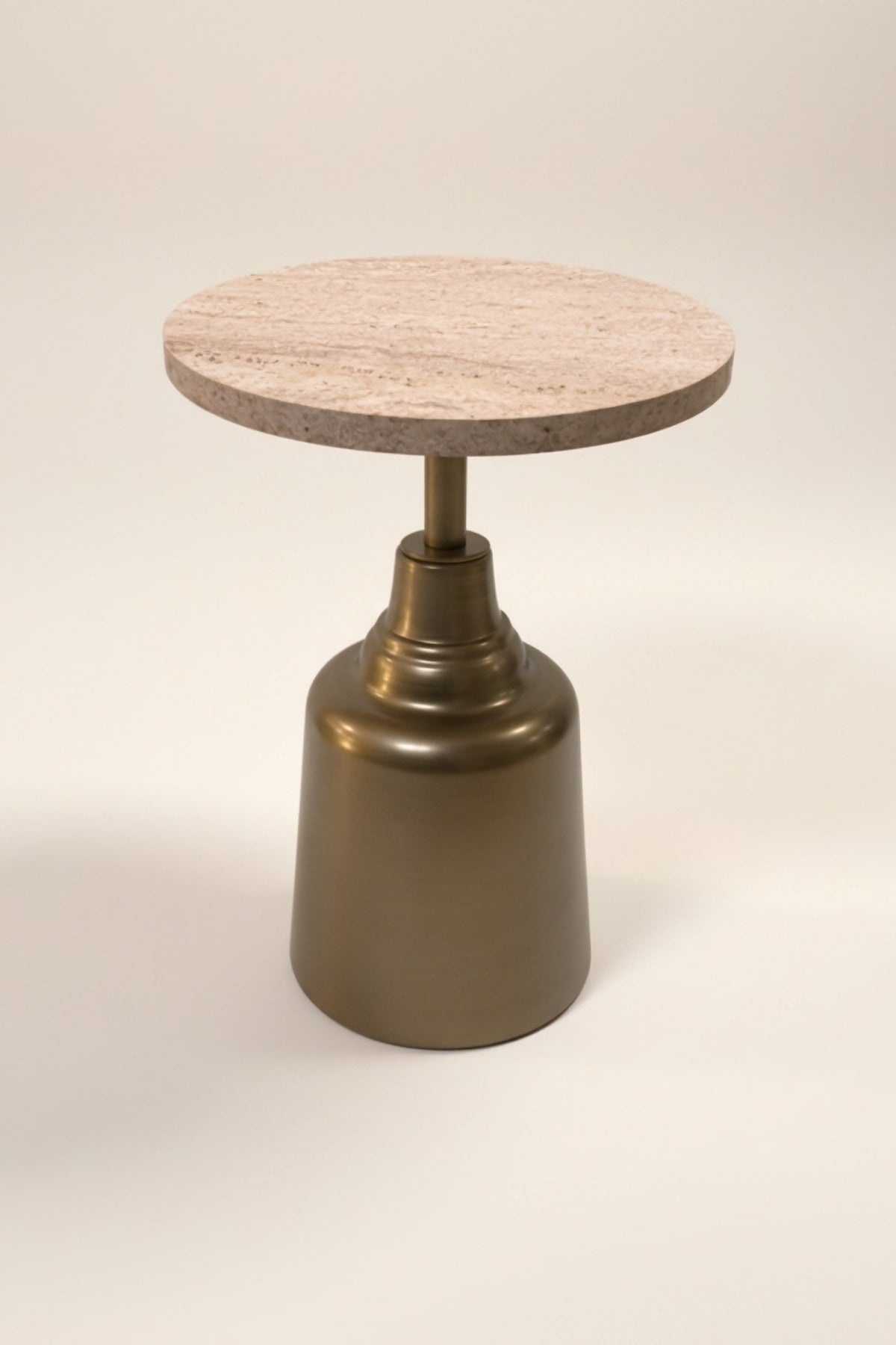 Nina Cappuccino 52cm Yan Sehpa 18mm Traverten Mdf