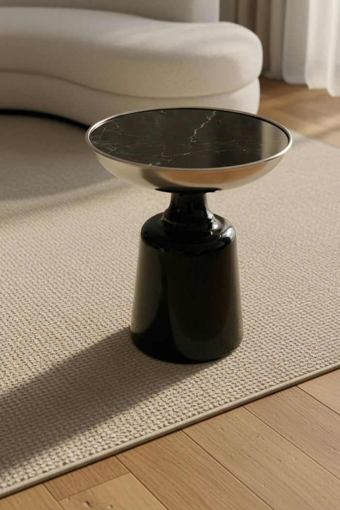 Neo Marble Black – Modern Tasarım Yan Sehpa