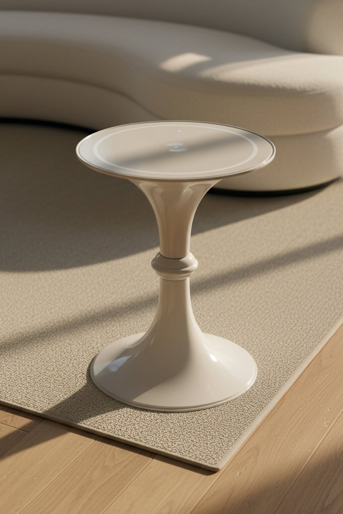Wildwhite Smart - Oturma Odası, Yatak Odası Led Işıklı Ve Akıllı Şarjlı Yan Sehpa