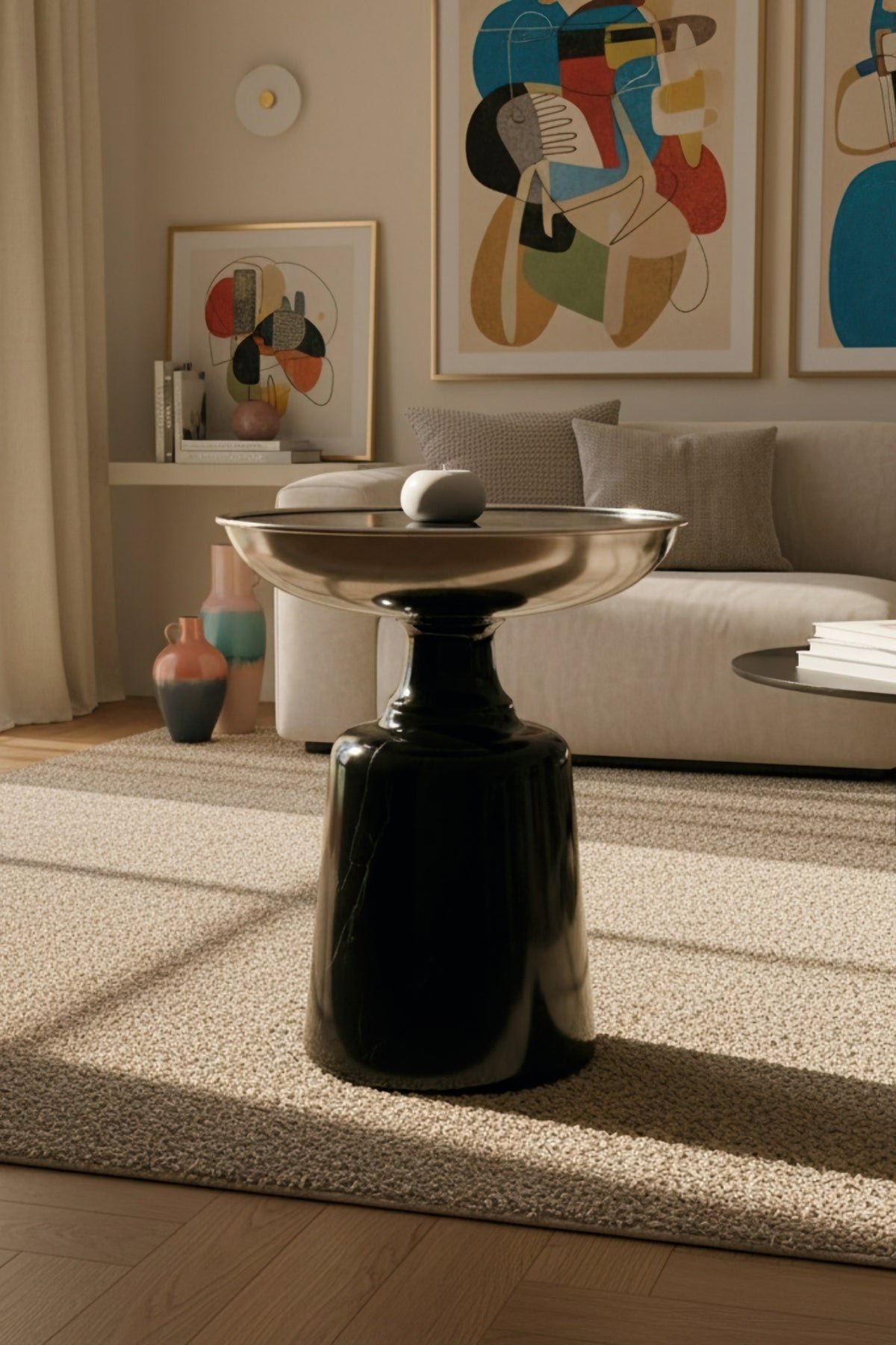 Neo Marble Black – Modern Tasarım Yan Sehpa