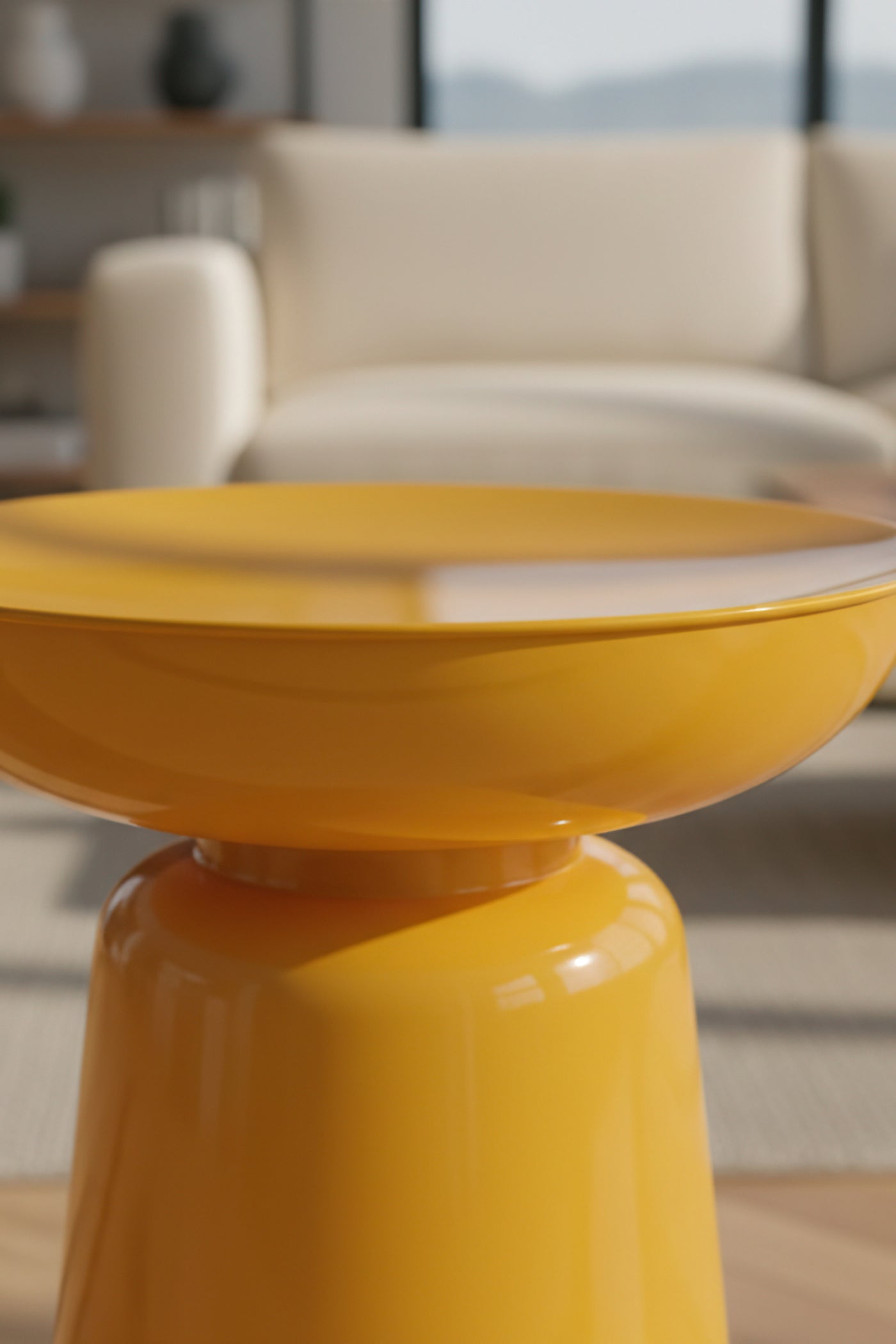 Tondo Sarı 44 cm  – Modern Tasarım Yan Sehpa