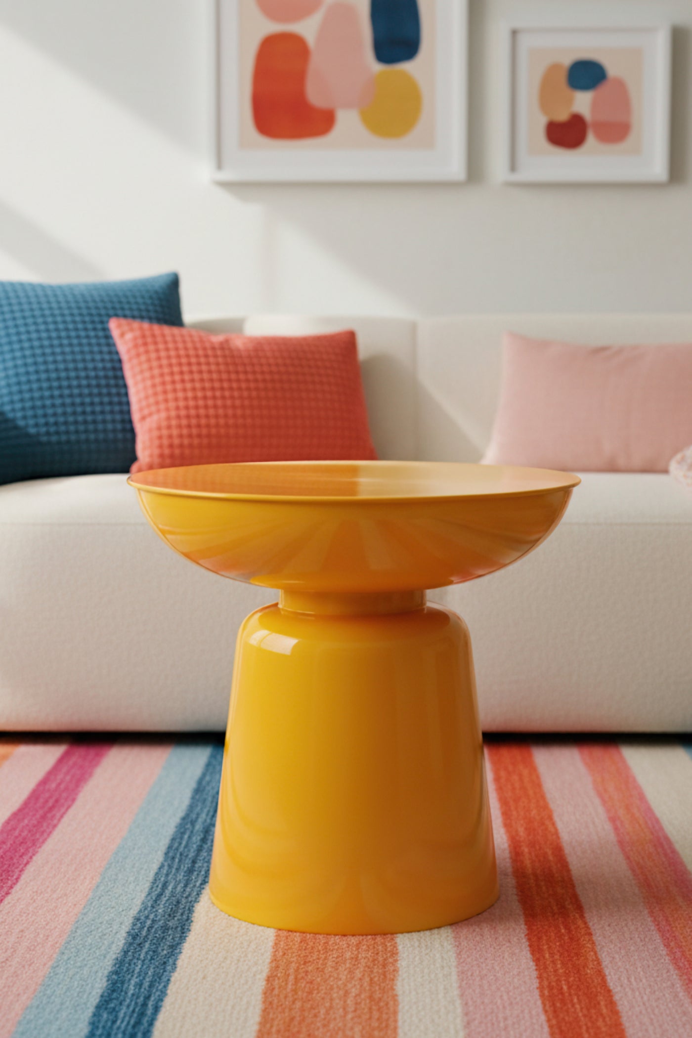 Tondo Sarı 44 cm  – Modern Tasarım Yan Sehpa