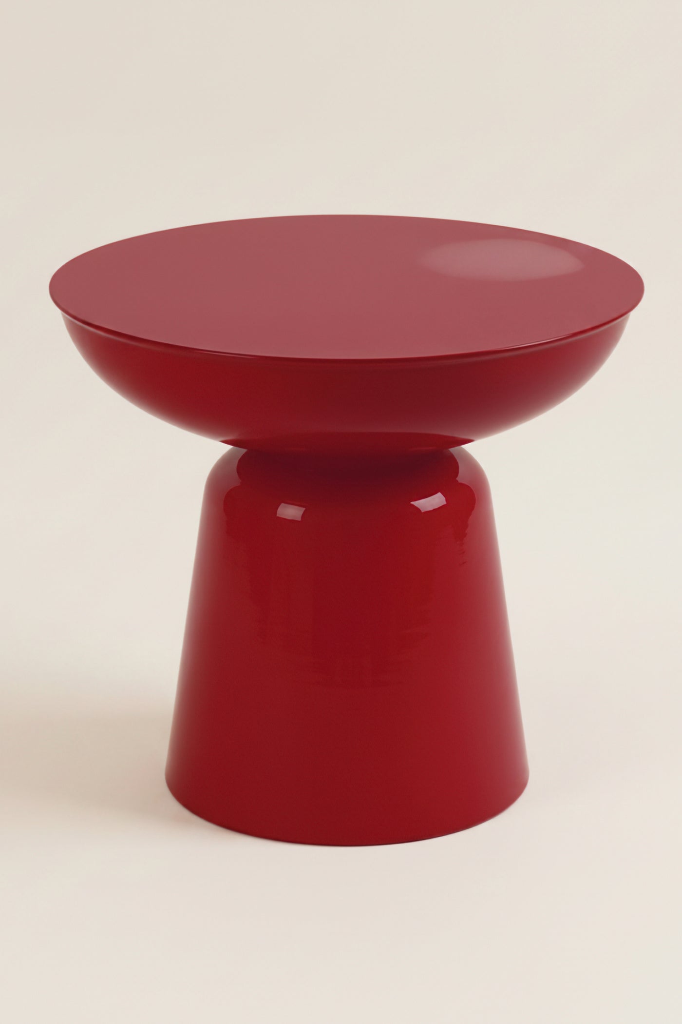 Tondo Kırmızı 44 cm  – Modern Tasarım Yan Sehpa