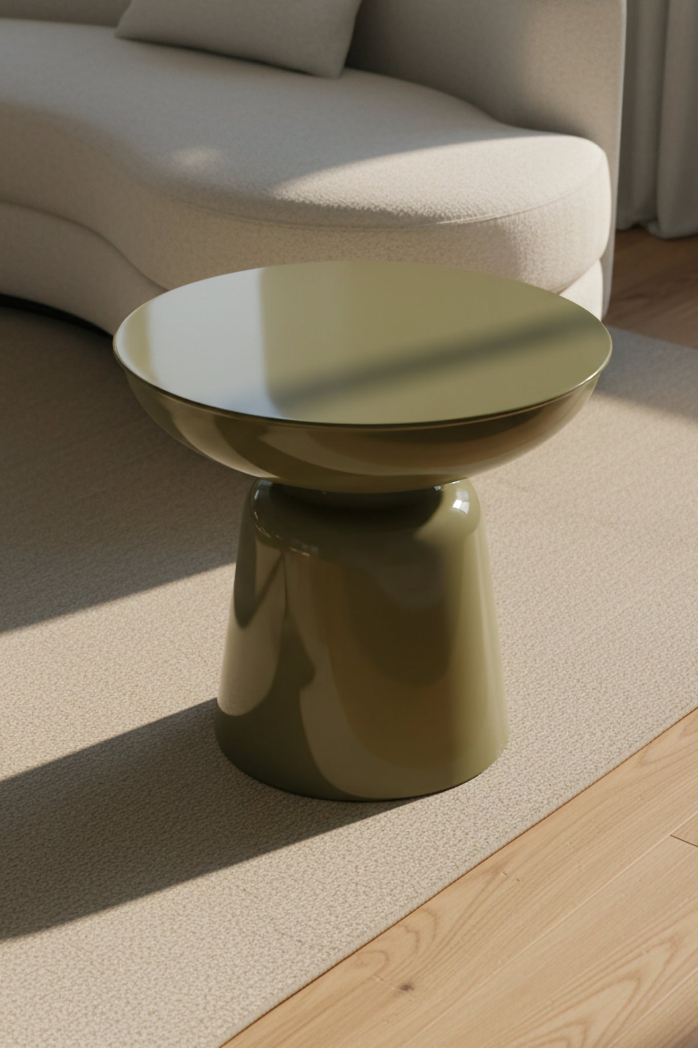 Tondo Haki 44 cm  – Modern Tasarım Yan Sehpa