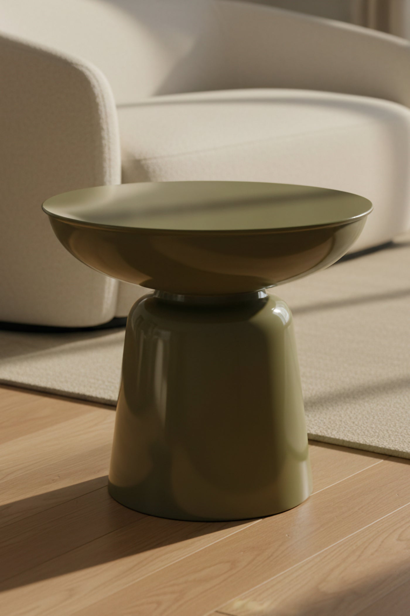 Tondo Haki 44 cm  – Modern Tasarım Yan Sehpa